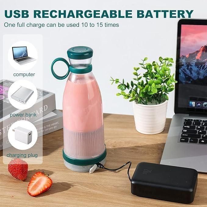 Mini USB Rechargeable Smoothie & Juice Blender – Lightweight